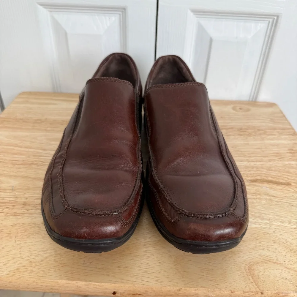 Born Harrison Slip On Loafers 11.5 Brown Leather Minimalist‎ Business Casual